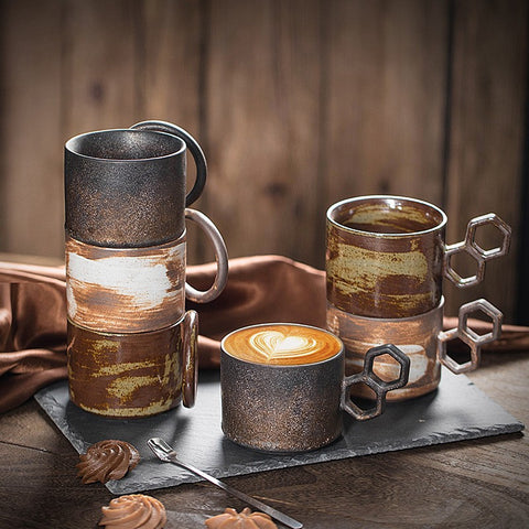 Hexbrew Artisan Rustic Mugs