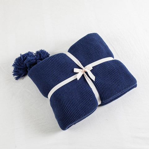 Golden Mustard Knit Throw Blanket