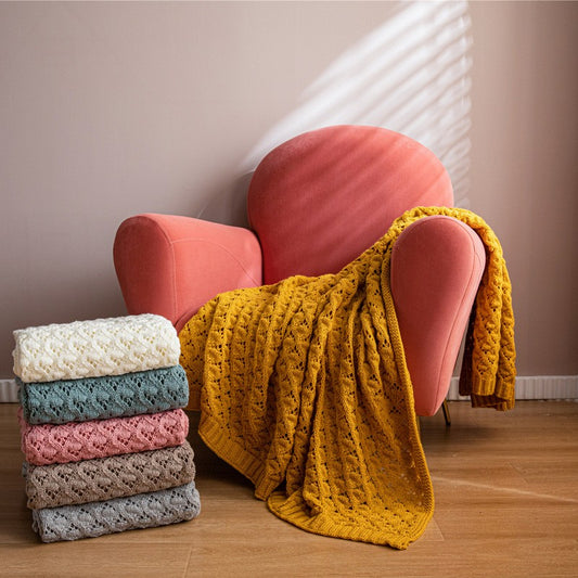 OSLO DIAMOND-KNIT SPRING THROW