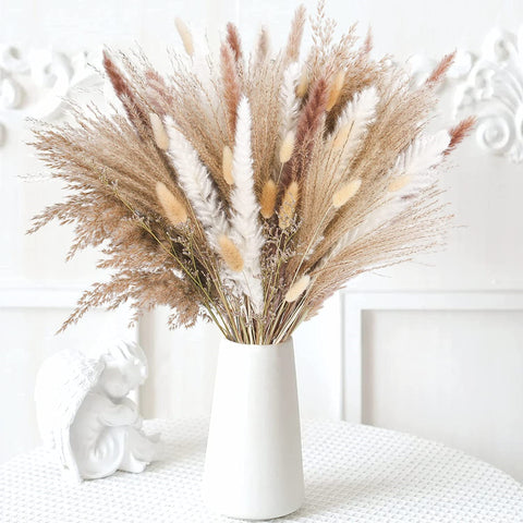 Dried Pampas Grass Bouquet Set