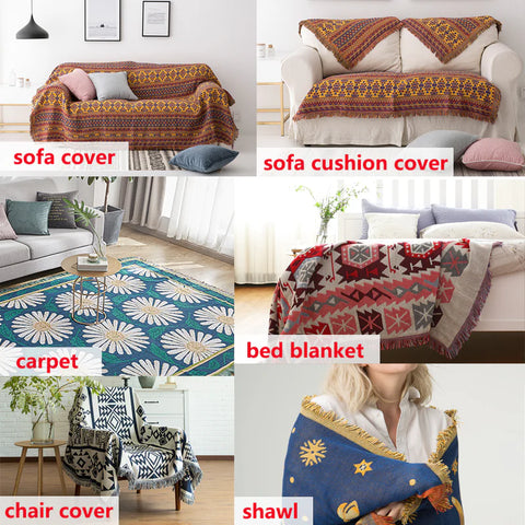Navajo Red Boho Throw Blanket