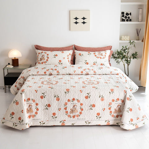 Floral Quilted Bedspread