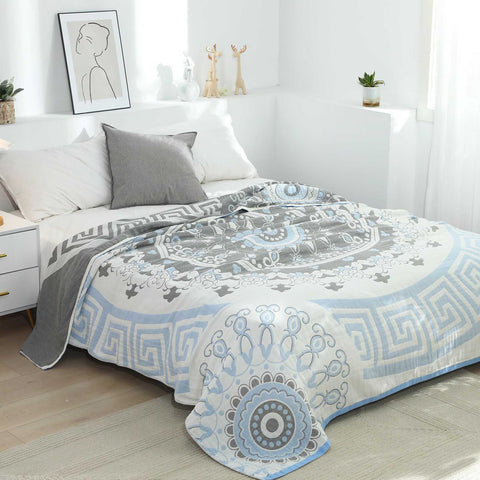 Cotton Gauze Quilt - Geometric & Boho Pattern