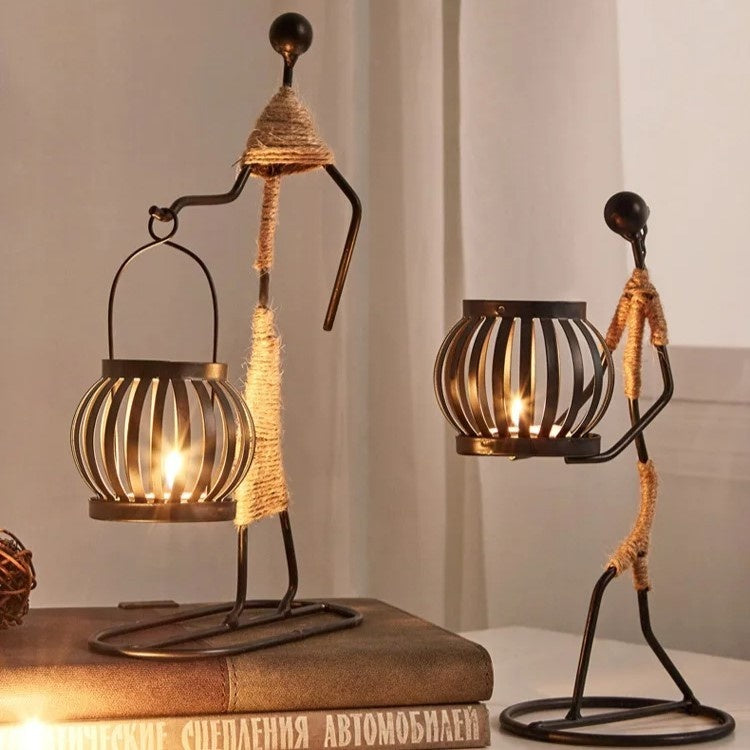 TRIBAL ELEGANCE LANTERN SCULPTURE