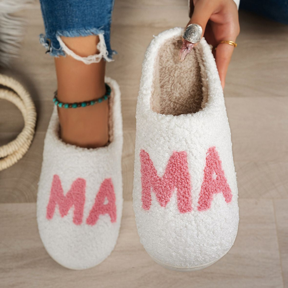 MAMA PLUSH COTTON SLIPPERS