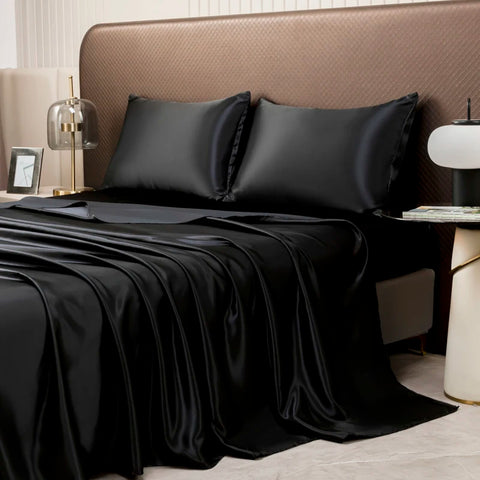 Luxury Satin Sheets - Silky Bedding Set with Pillowcases