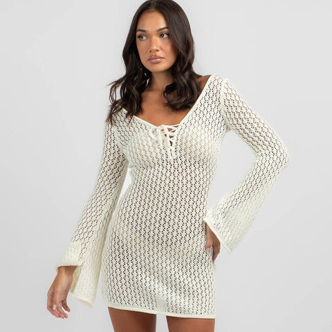 Santorini Woven Beach Cover-Up