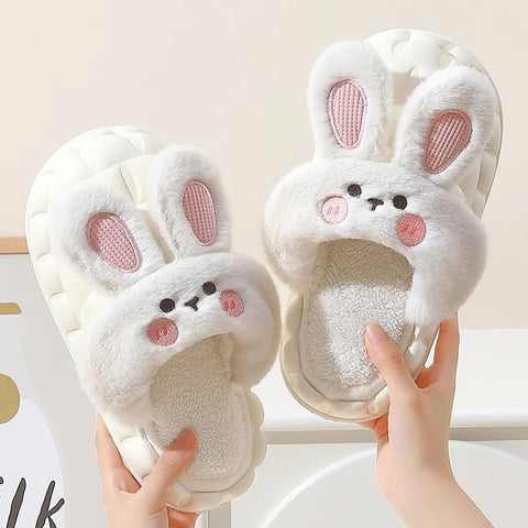 Women's Bunny Ear Slippers - Detachable