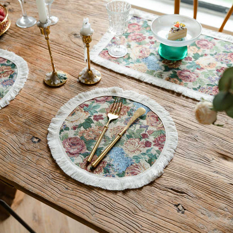 Floral Tapestry Placemat – Round & Rectangular