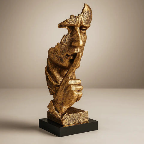 Abstract Face Resin Statue Decor