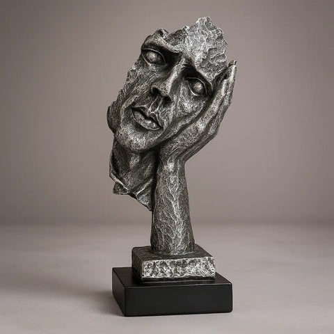Abstract Face Resin Statue Decor