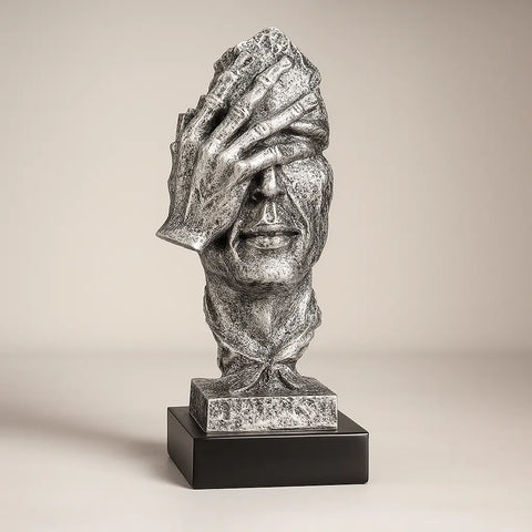 Abstract Face Resin Statue Decor