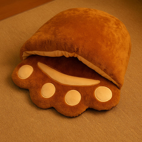 Bear Paw Cat Bed – Warm, Fluffy & Fun