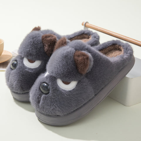 Angry Puppy Plush Slippers