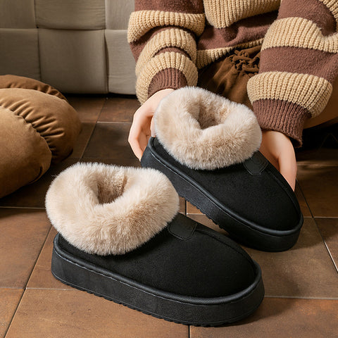 Faux Fur Women’s Boot Slippers