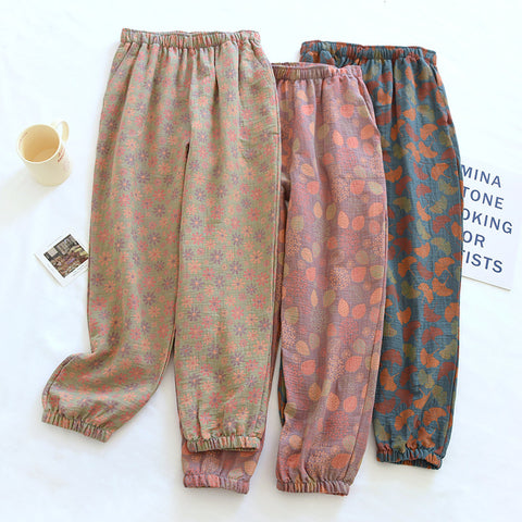 Women's Retro Cotton Pajama Pants