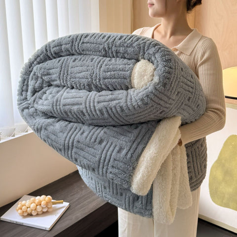 Double Layer Jacquard Warm Blanket