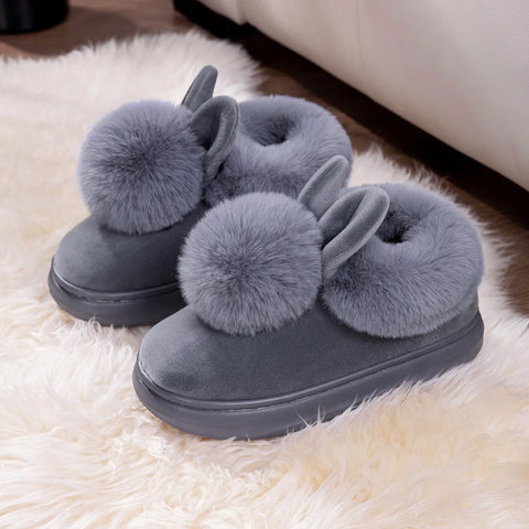 Cozy Plush Rabbit Slippers