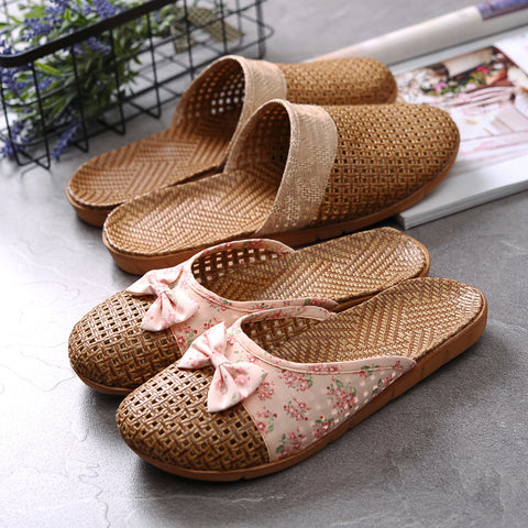 Women's Linen Vintage House Slippers