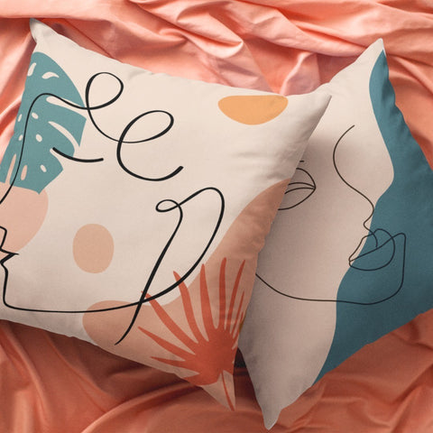 Modena Abstract Face Cushion Cover