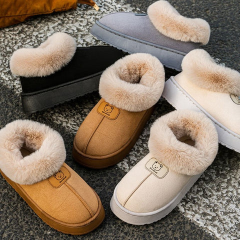 Faux Fur Women’s Boot Slippers