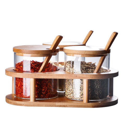 Natura Spice Bamboo Jar Set