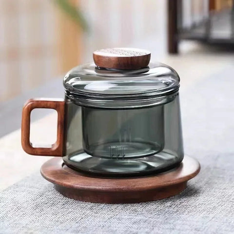 Borosilicate Glass Tea Infuser Mug