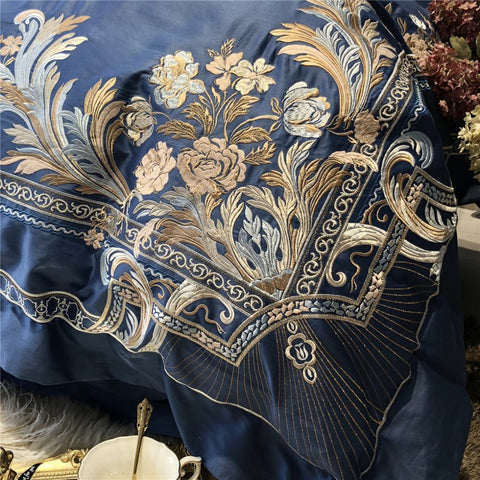 Royal Blue Egyptian Cotton Bedding Set
