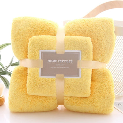 CORAL FLEECE BATH TOWEL SET