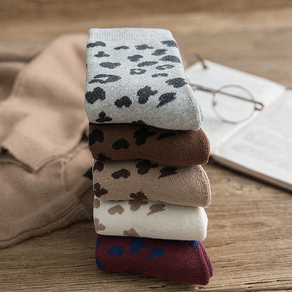 LEOPARD TERRY-COTTON SOCKS