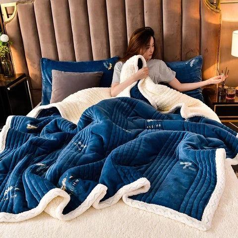 Sherpa Blanket - Thick Fleece Winter Throw