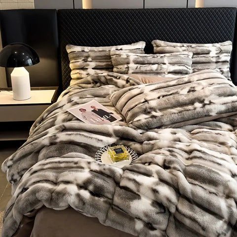 Velvet Bedding Set - Faux Fur Ultra Soft (4PCS)