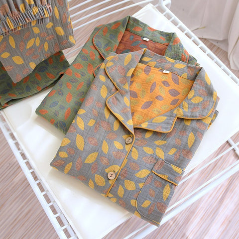 Kasane Retro Cotton Pajama Set