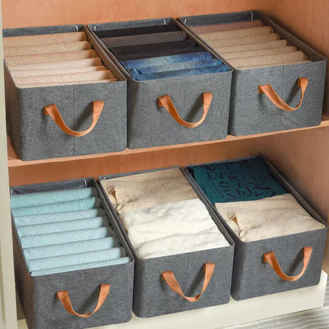 Clothes Foldable Storage Box With Handles