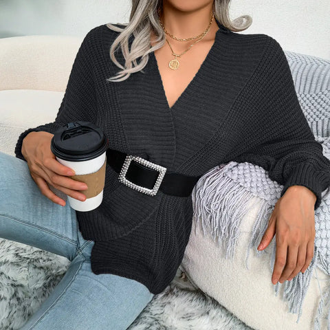 Women's Cardigan Ribbed Knit