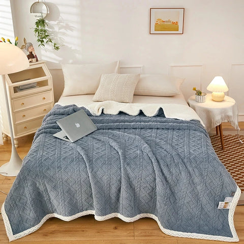 Soft Thick Sherpa Fleece Winter Blanket