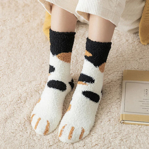 Cozy Cat Paw Socks for Women