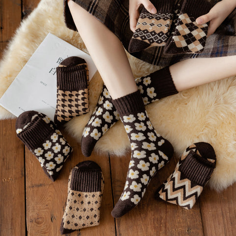 Women's Warm Wool Socks 6-Pack Winter