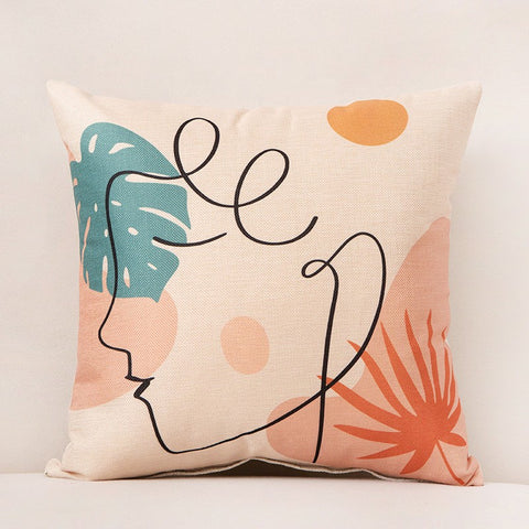 Modena Abstract Face Cushion Cover