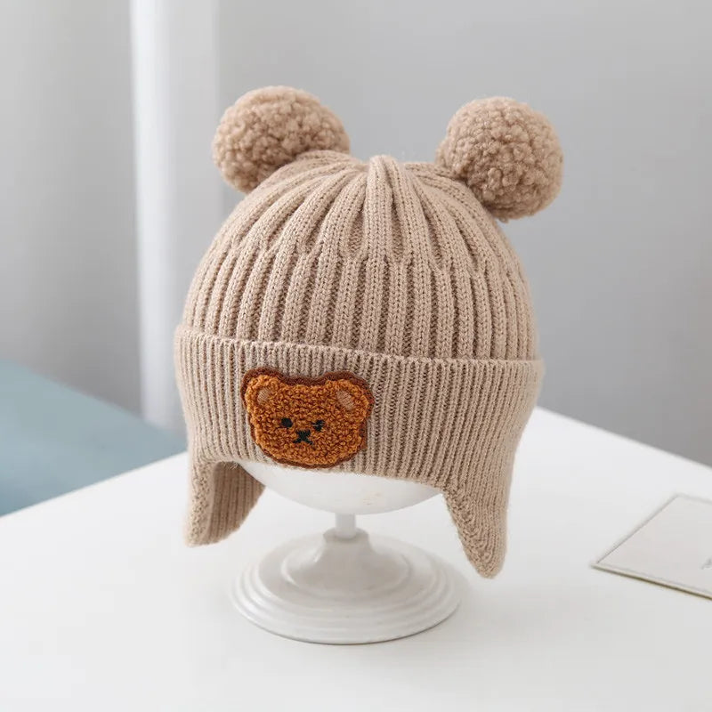 BABY BEAR EARFLAP WINTER HAT