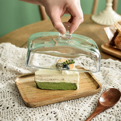 ELEGANT GLASS BUTTER DISH