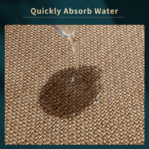 Linen Weave Non-Slip Kitchen Mat