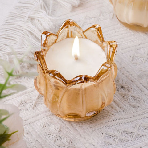 French Tulip Glass Candle