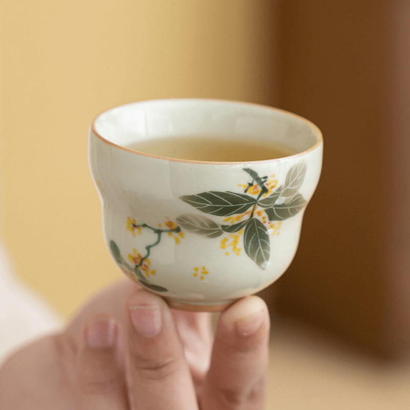 OSMANTHUS HAND-PAINTED TEA CUP