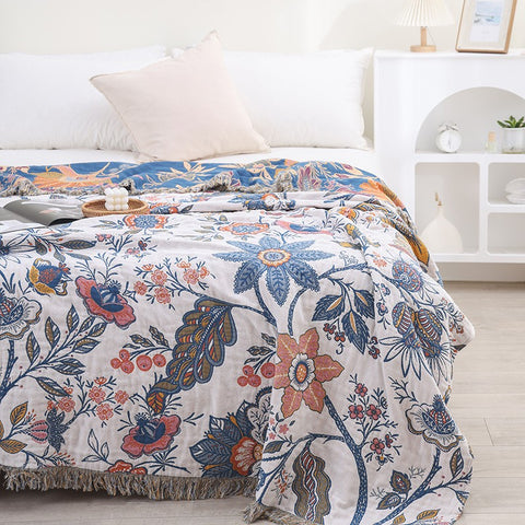 Eden Flora Tasseled Throw