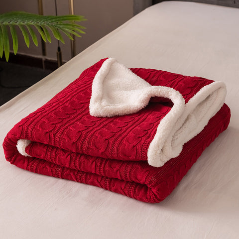 Oslo Sherpa Warm Blanket - Thicken Winter Reversible Throw