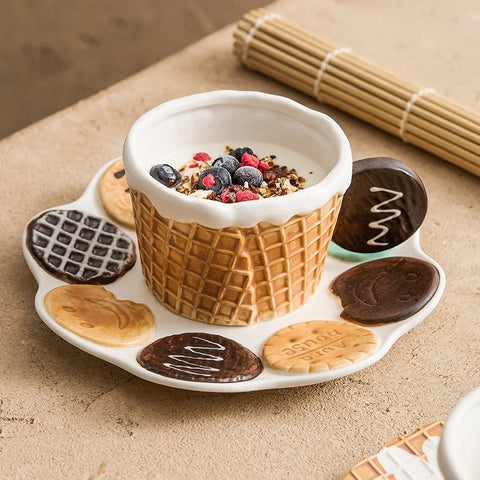 Cookie Handmade Pretzel Mugs & Plates