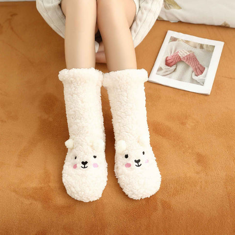 Snuggle-Bear Women’s Fleece Lounge Socks