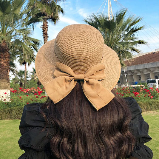 SELENE BOW STRAW HAT