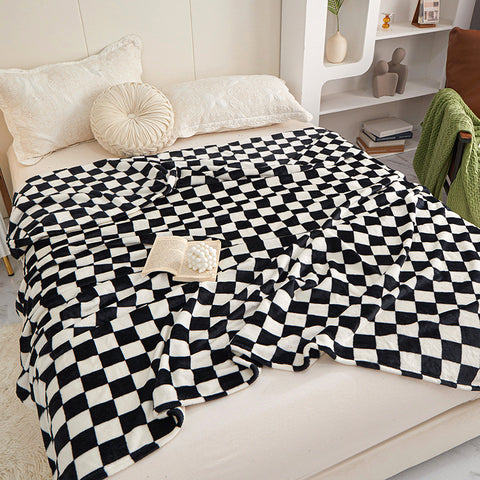 Checkered Flannel Throw Blanket